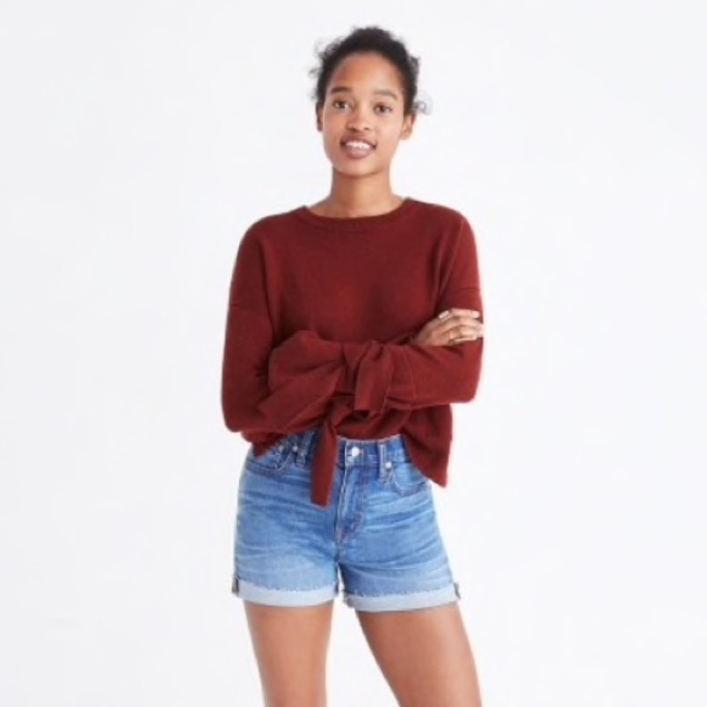 Madewell Tie Cuff Pullover Sweater